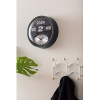 Nástenné hodiny Round Flip Karlsson KA6030BK, 33cm